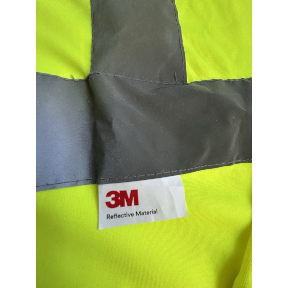 Dickies Mens Neon Hi-Vis Workwear Long Sleeve Safety Shirt Sz XL 3M Scotchlite - Picture 4 of 7